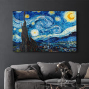 Van Gogh The Starry Night | Glass Wall Art - Artdesigna