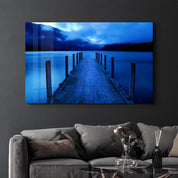 Blue Dock | Glass Wall Art - ArtDesigna Glass Printing Wall Art