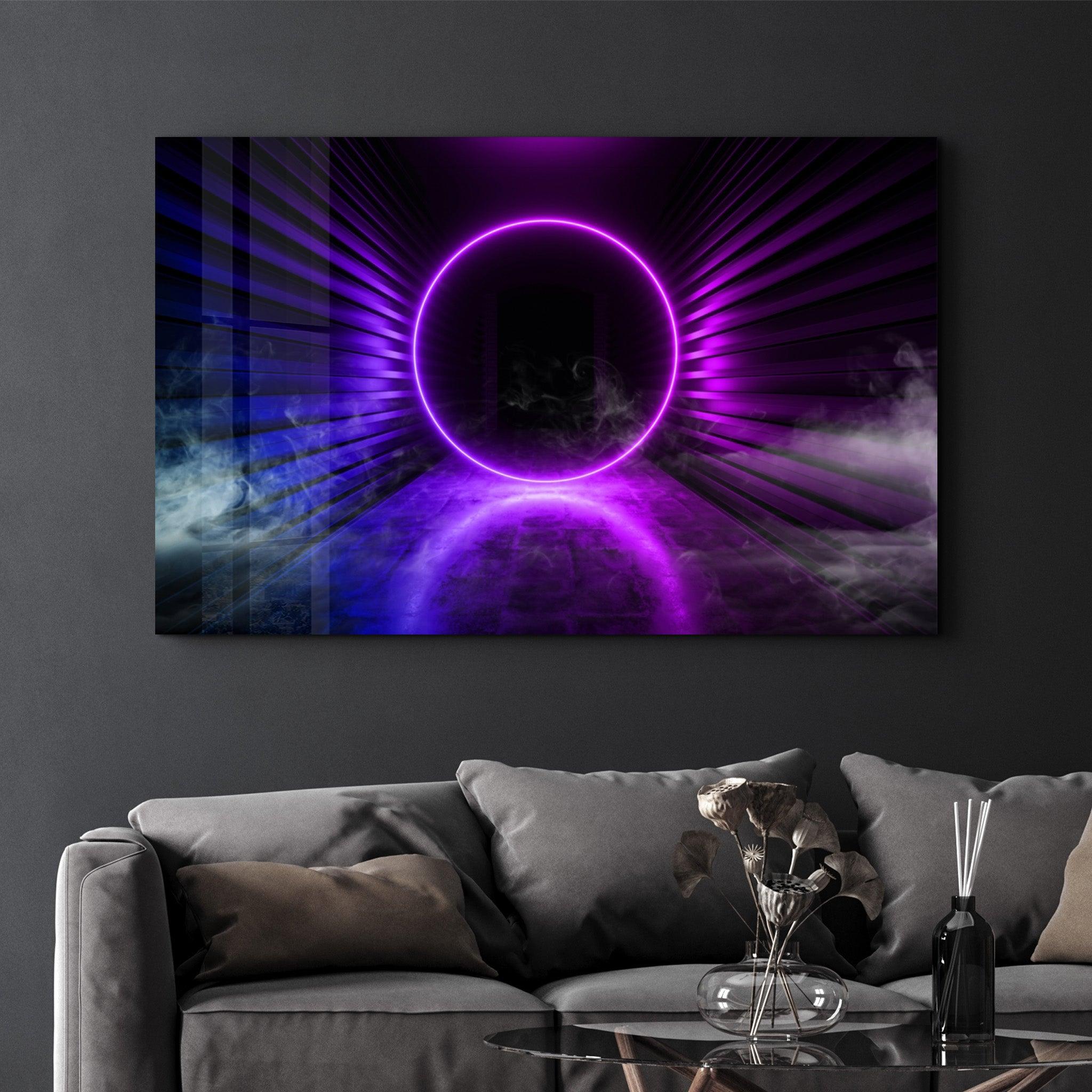 Neon Circle | Glass Wall Art - ArtDesigna Glass Printing Wall Art