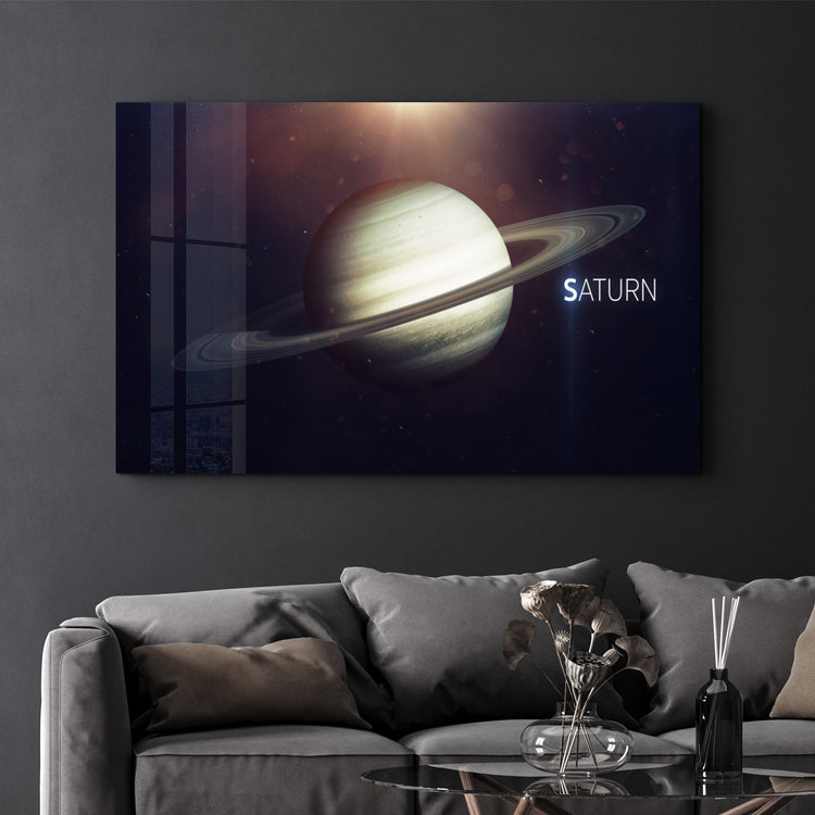 ・"Saturn"・Glass Wall Art - ArtDesigna Glass Printing Wall Art