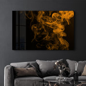 Orange Smoke | Glass Wall Art - ArtDesigna Glass Printing Wall Art