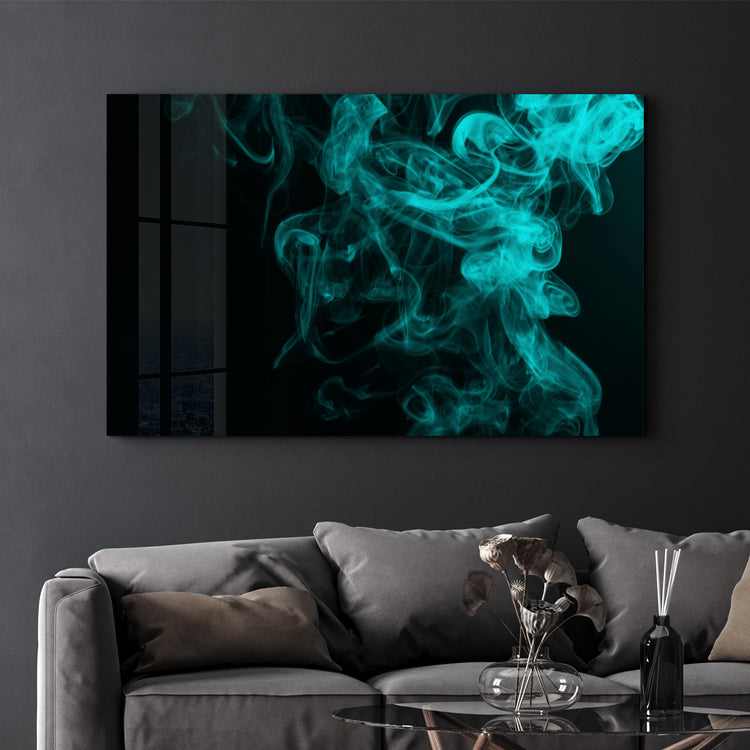 ・"Green Smoke"・Glass Wall Art - ArtDesigna Glass Printing Wall Art