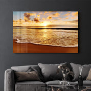 Ocean and Sunset V2 | Glass Wall Art - ArtDesigna Glass Printing Wall Art