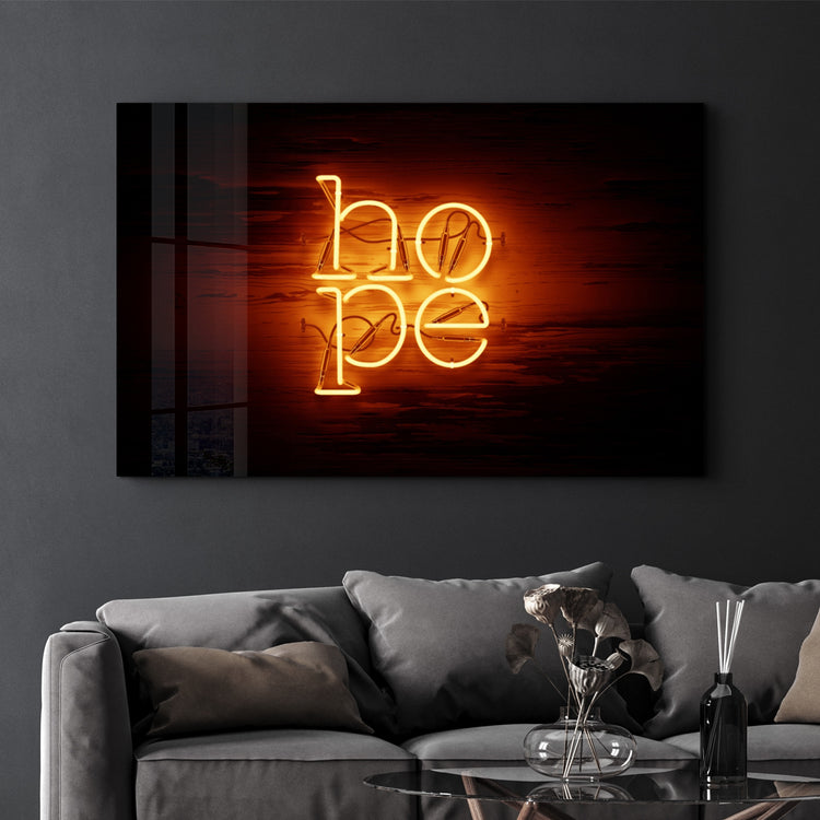 ・"Hope"・Glass Wall Art - ArtDesigna Glass Printing Wall Art