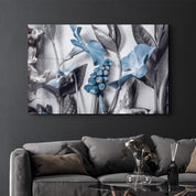 Pastel Blue Flower | Glass Wall Art - ArtDesigna Glass Printing Wall Art
