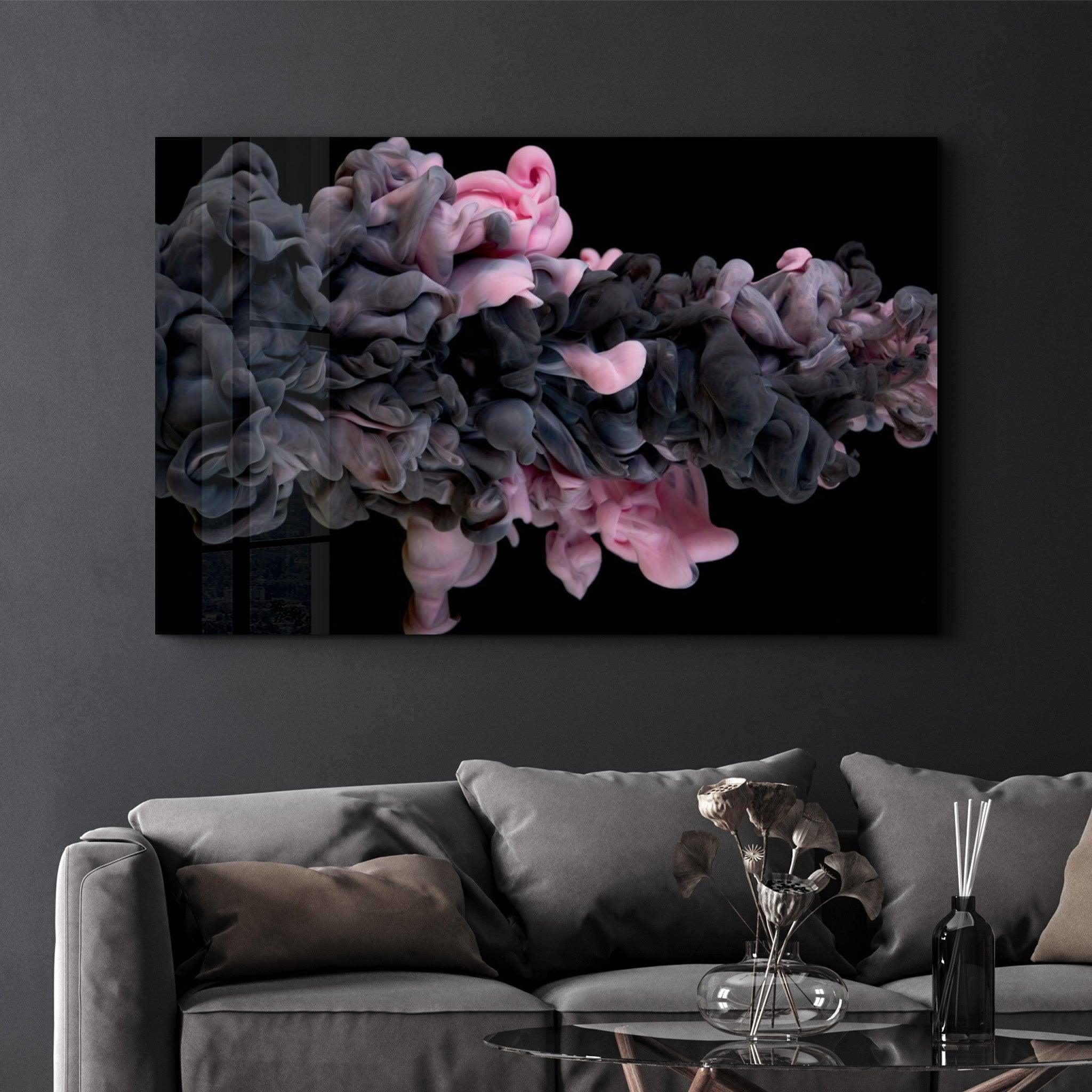 Pink and Gray | Glass Wall Art - ArtDesigna Glass Printing Wall Art