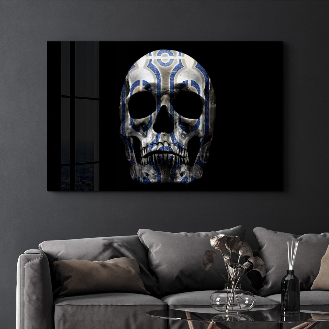 ・"Design Skull"・Glass Wall Art - ArtDesigna Glass Printing Wall Art