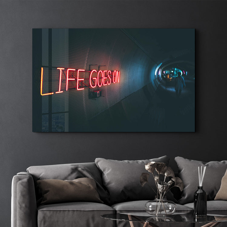 Life Goes On | Designer's Collection Glass Wall Art - ArtDesigna Glass Printing Wall Art