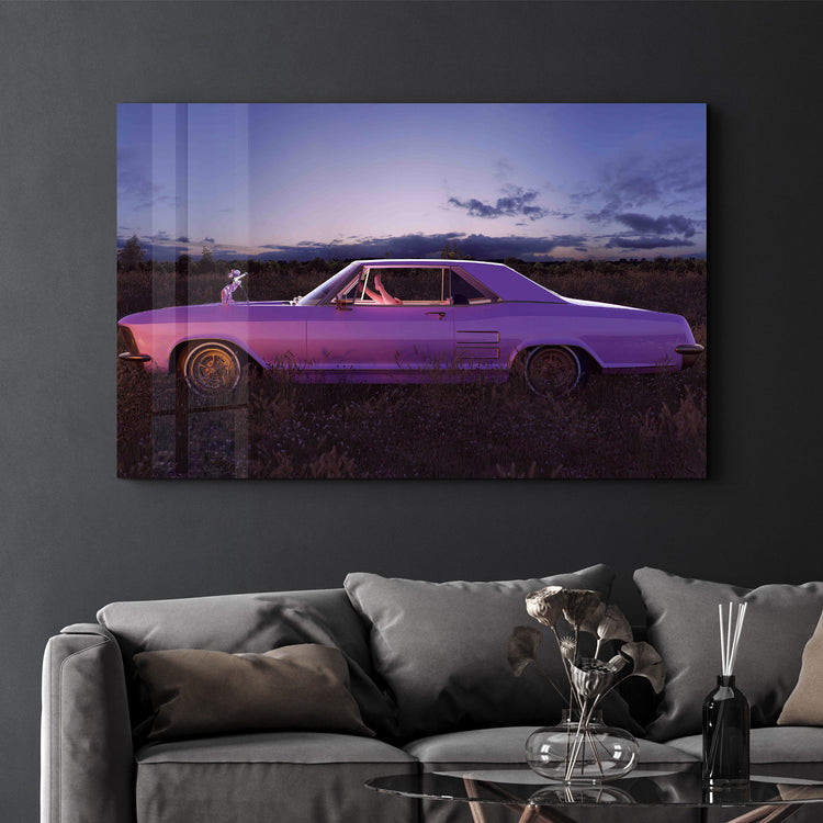 Purple Sniper | Designer's Collection Glass Wall Art - ArtDesigna Glass Printing Wall Art