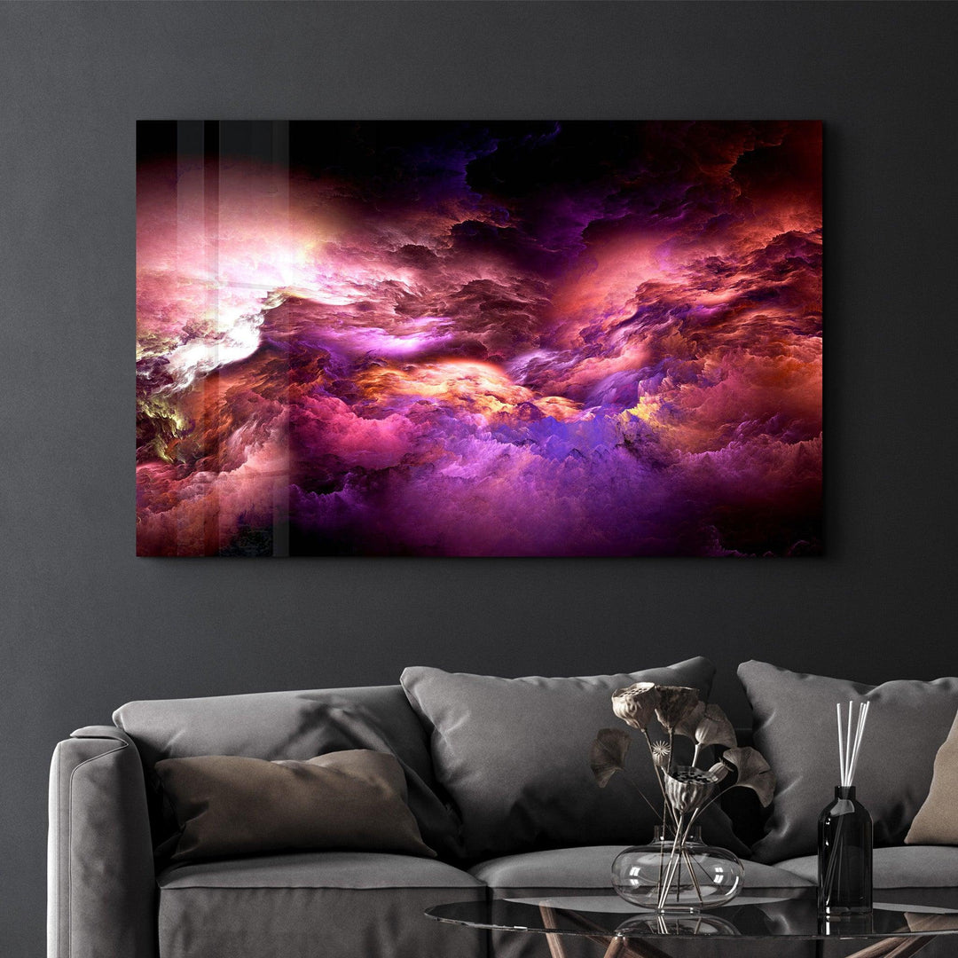 ・"Mystic Sky Purple Tones"・ Glass Wall Art - ArtDesigna Glass Printing Wall Art