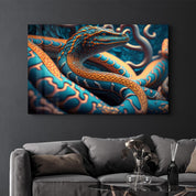 Snake Dragon | Secret World Collection Glass Wall Art - ArtDesigna Glass Printing Wall Art