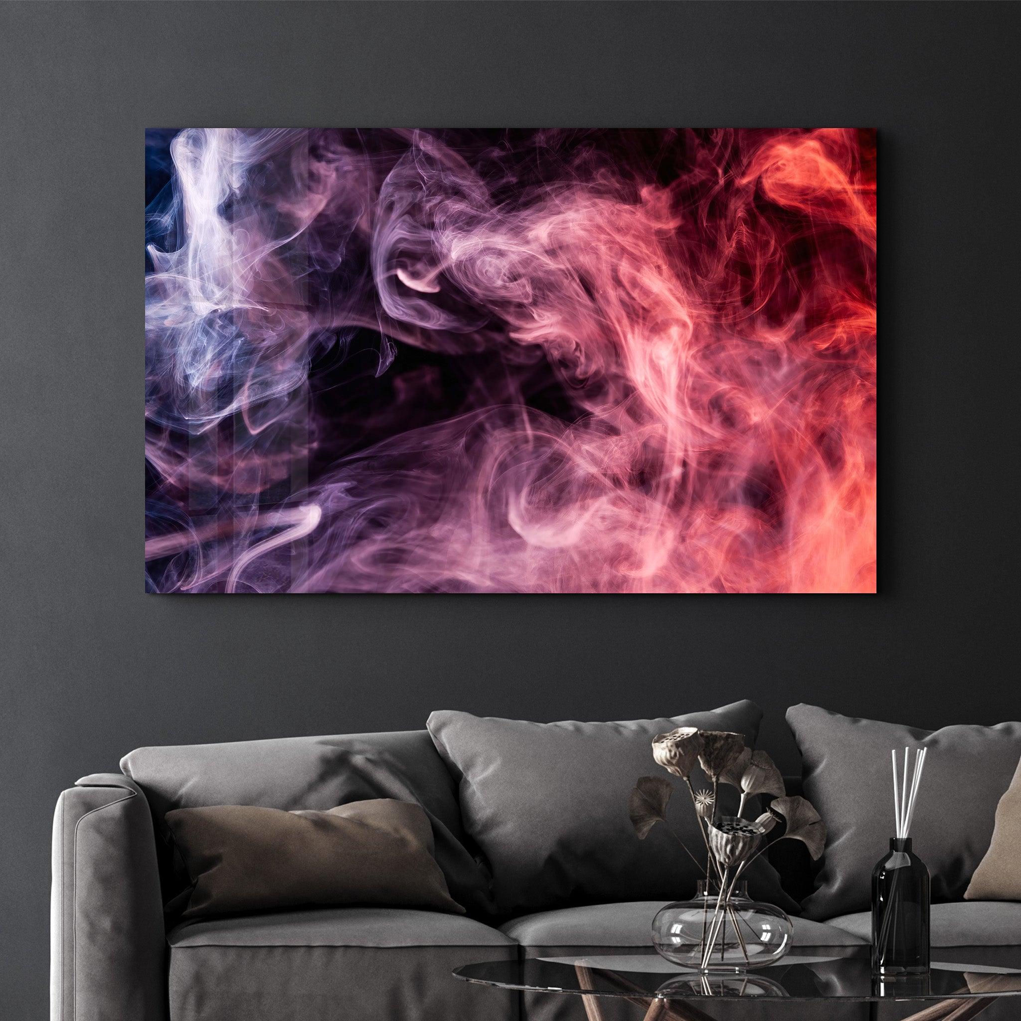 Smokes on the Black | Glass Wall Art - ArtDesigna Glass Printing Wall Art