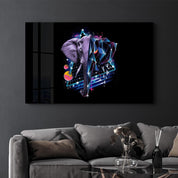 Elephant Neo | Glass Wall Art - ArtDesigna Glass Printing Wall Art