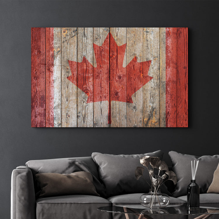 ・"Flag Of Canada"・Glass Wall Art - ArtDesigna Glass Printing Wall Art