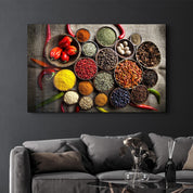 Colorful Spices | Glass Wall Art - ArtDesigna Glass Printing Wall Art