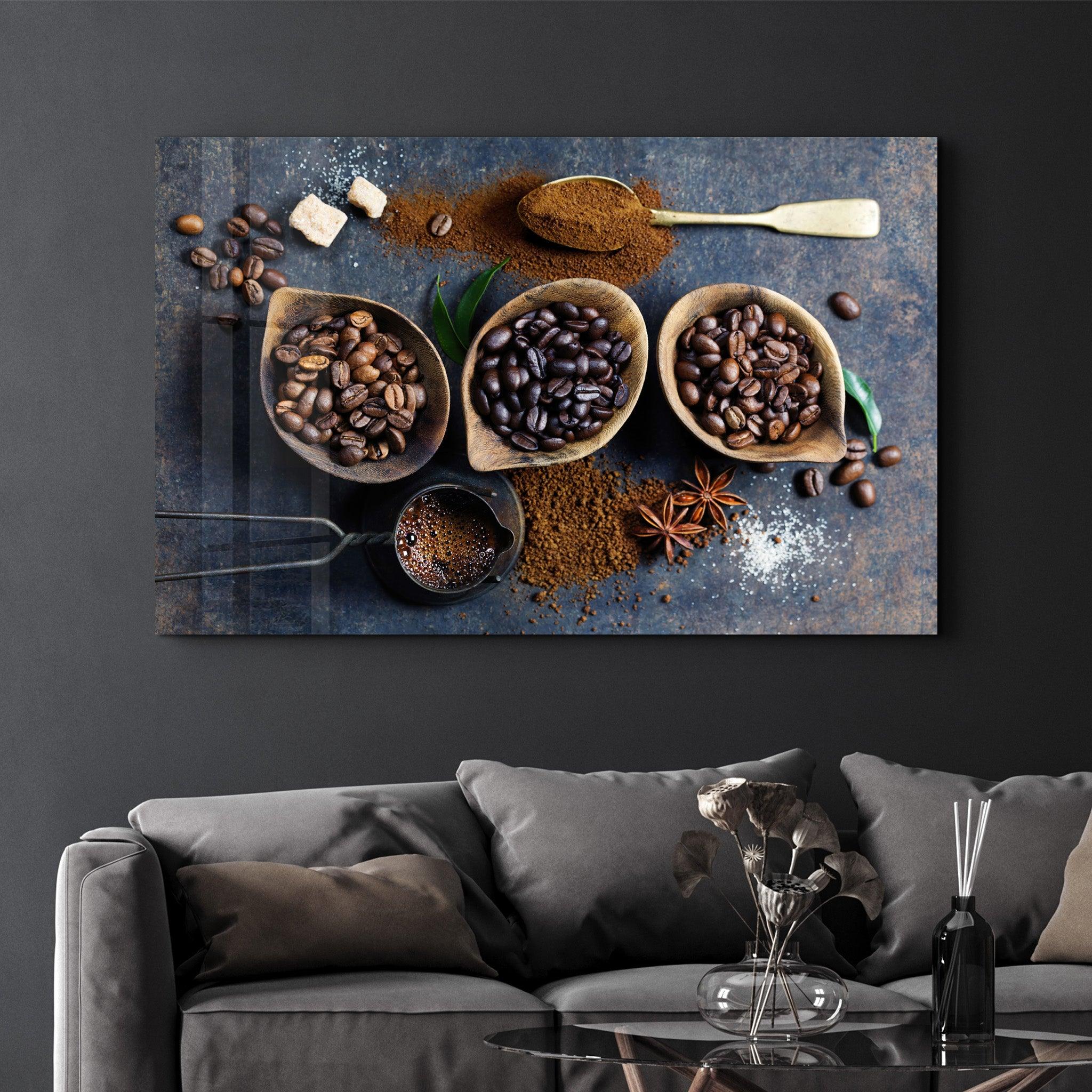 Coffee Beans | Glass Wall Art - ArtDesigna Glass Printing Wall Art