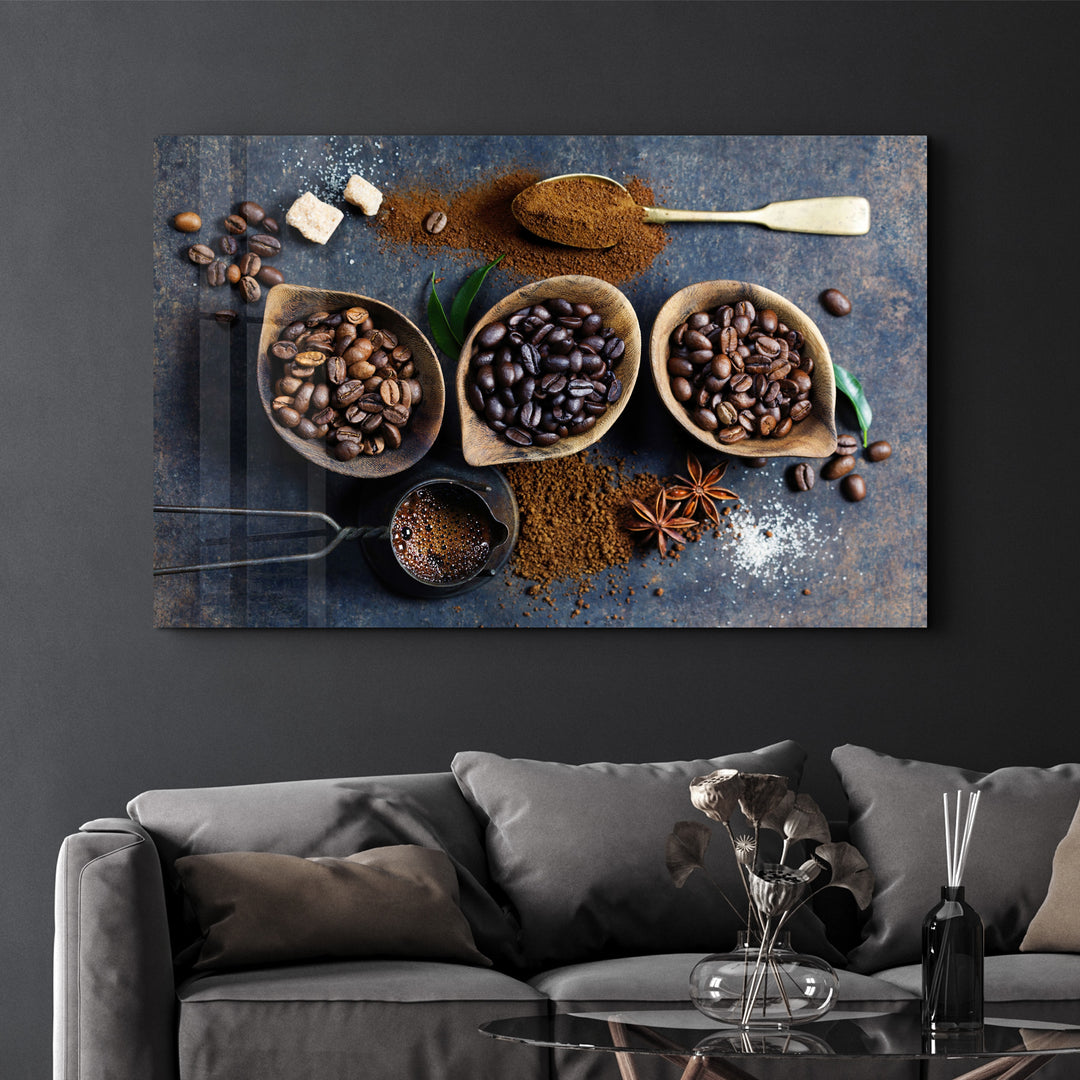 ・"Coffee Beans"・Glass Wall Art - ArtDesigna Glass Printing Wall Art