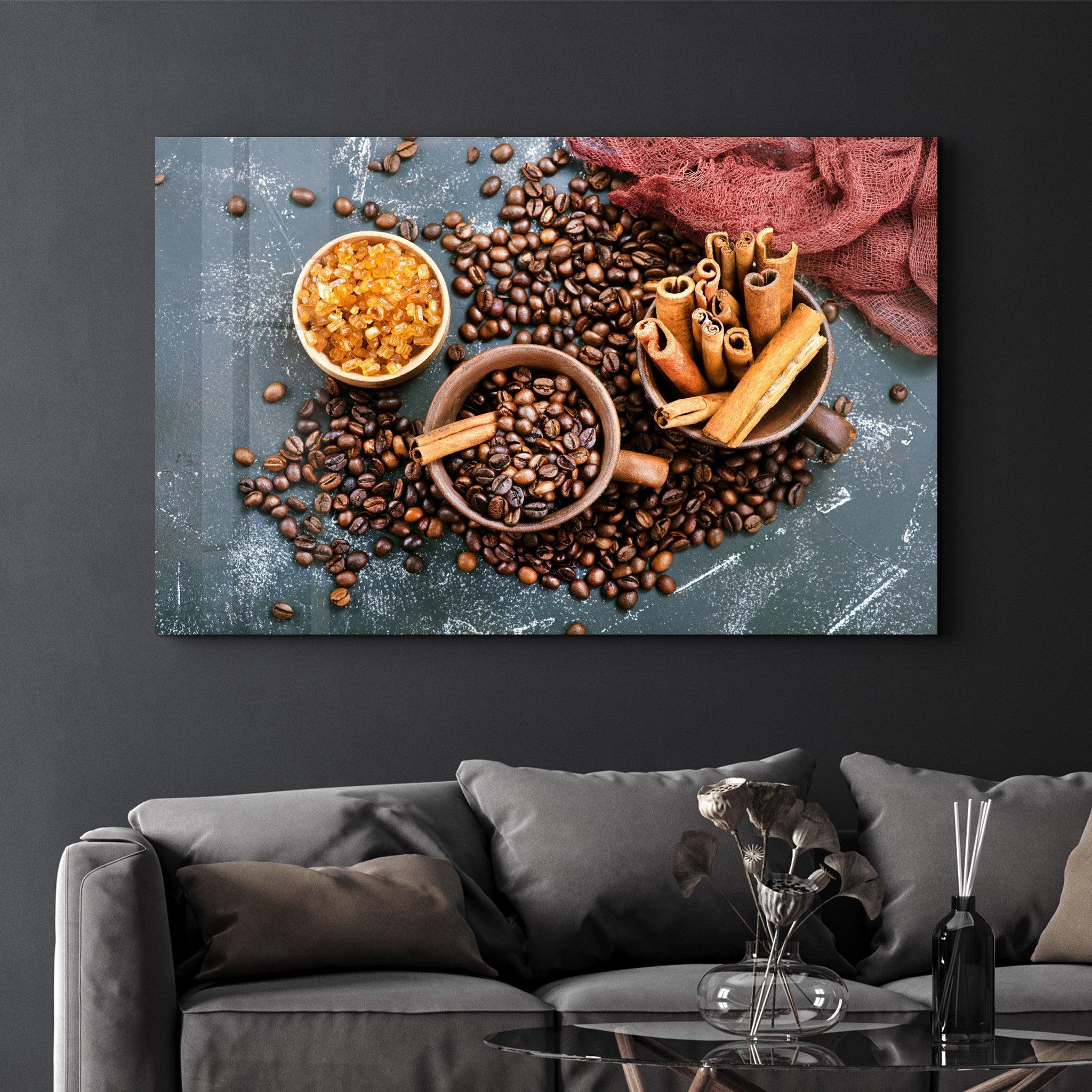 Coffee Beans V3 | Glass Wall Art - ArtDesigna Glass Printing Wall Art