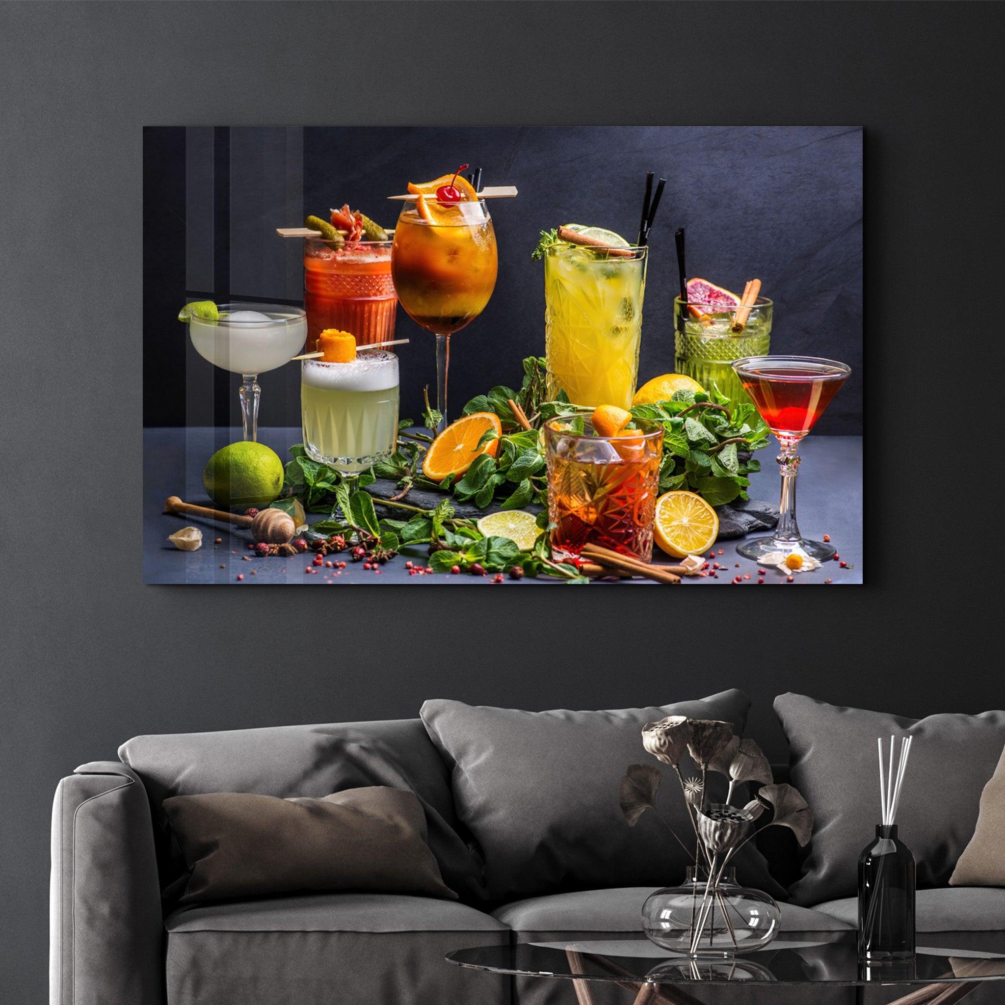 Cocktails V2 | Glass Wall Art - ArtDesigna Glass Printing Wall Art