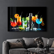 Cocktails Feast | Glass Wall Art - ArtDesigna Glass Printing Wall Art