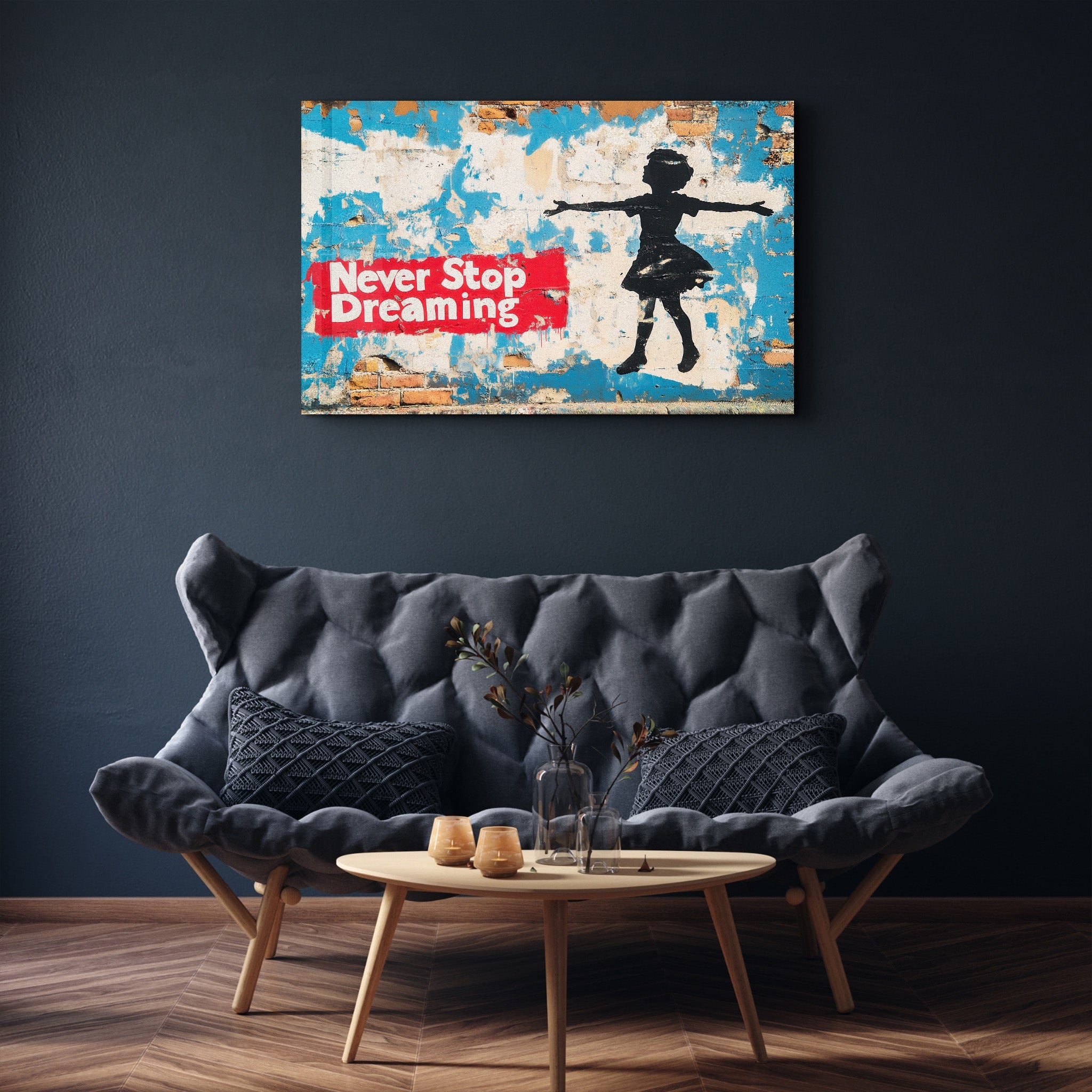 Never Stop Dreaming - Glass Wall Art