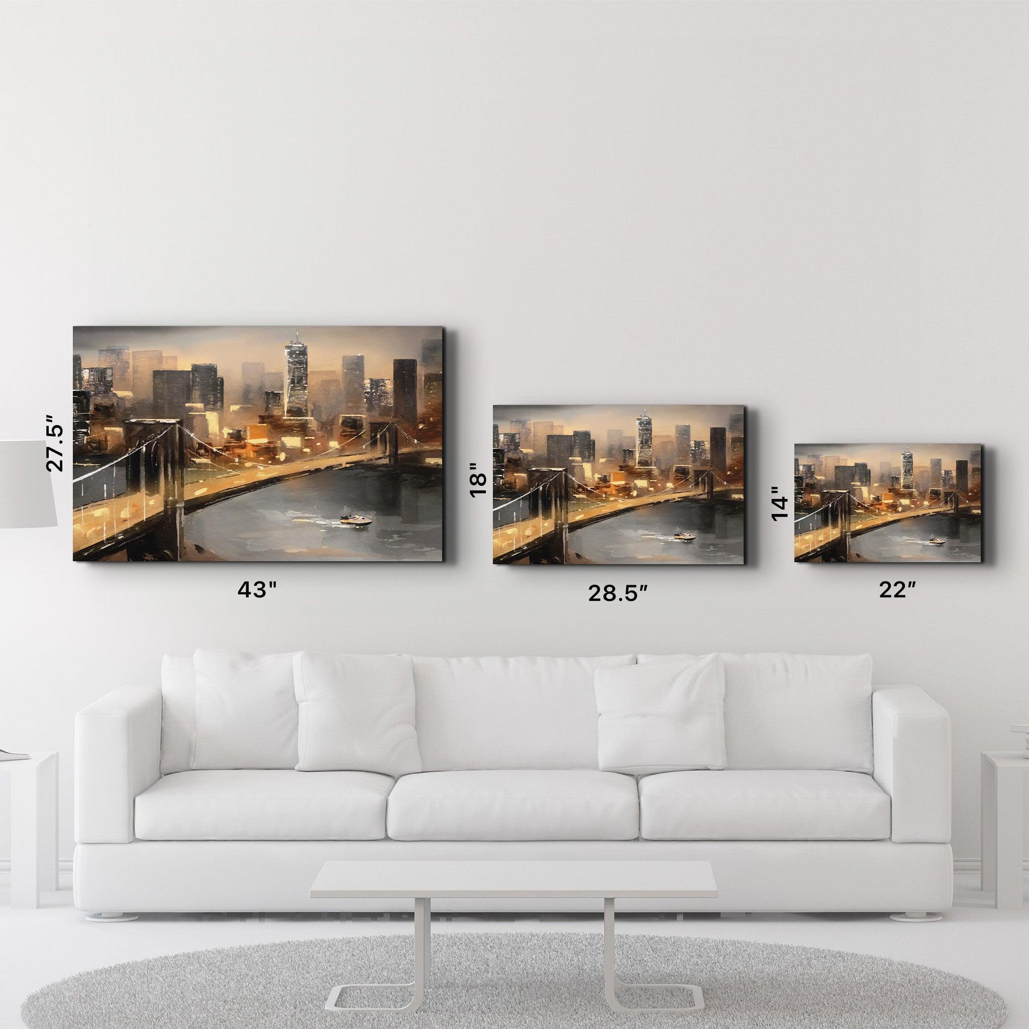 Oil Painting Bridge | Glass Wall Art - ArtDesigna Glass Printing Wall Art