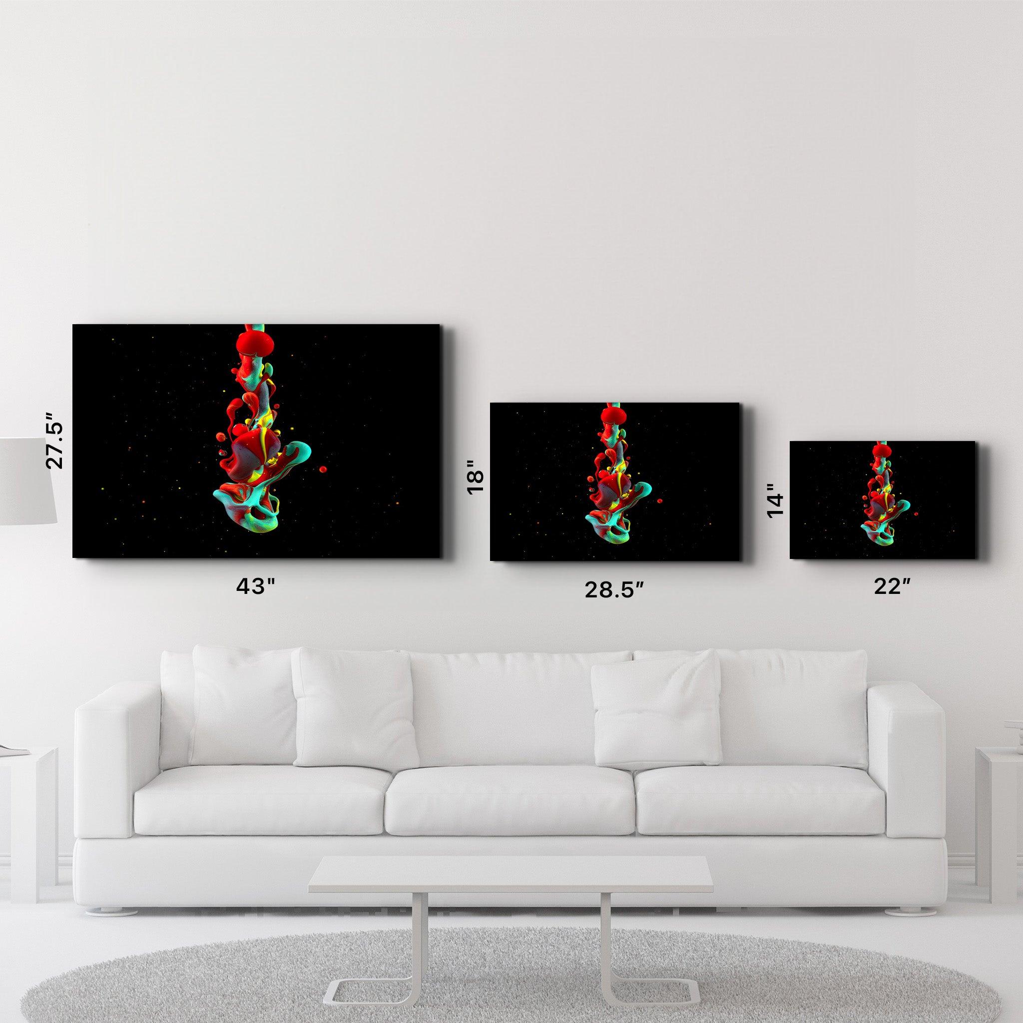 Liquid Drops | Glass Wall Art - Artdesigna