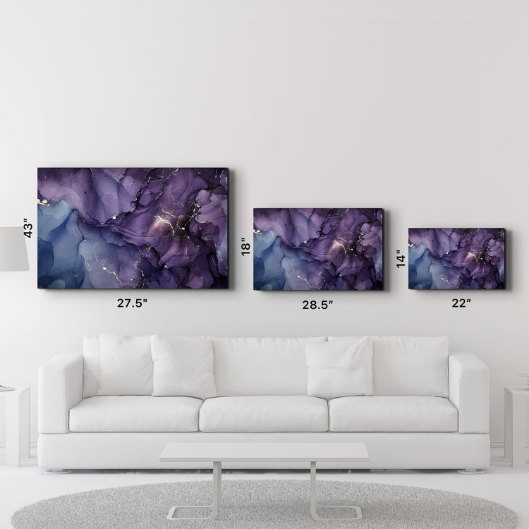 ・"Purple Wave Pattern"・Glass Wall Art - ArtDesigna Glass Printing Wall Art