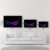 Abstract Blue and Purple Banana | Glass Wall Art - ArtDesigna Glass Printing Wall Art