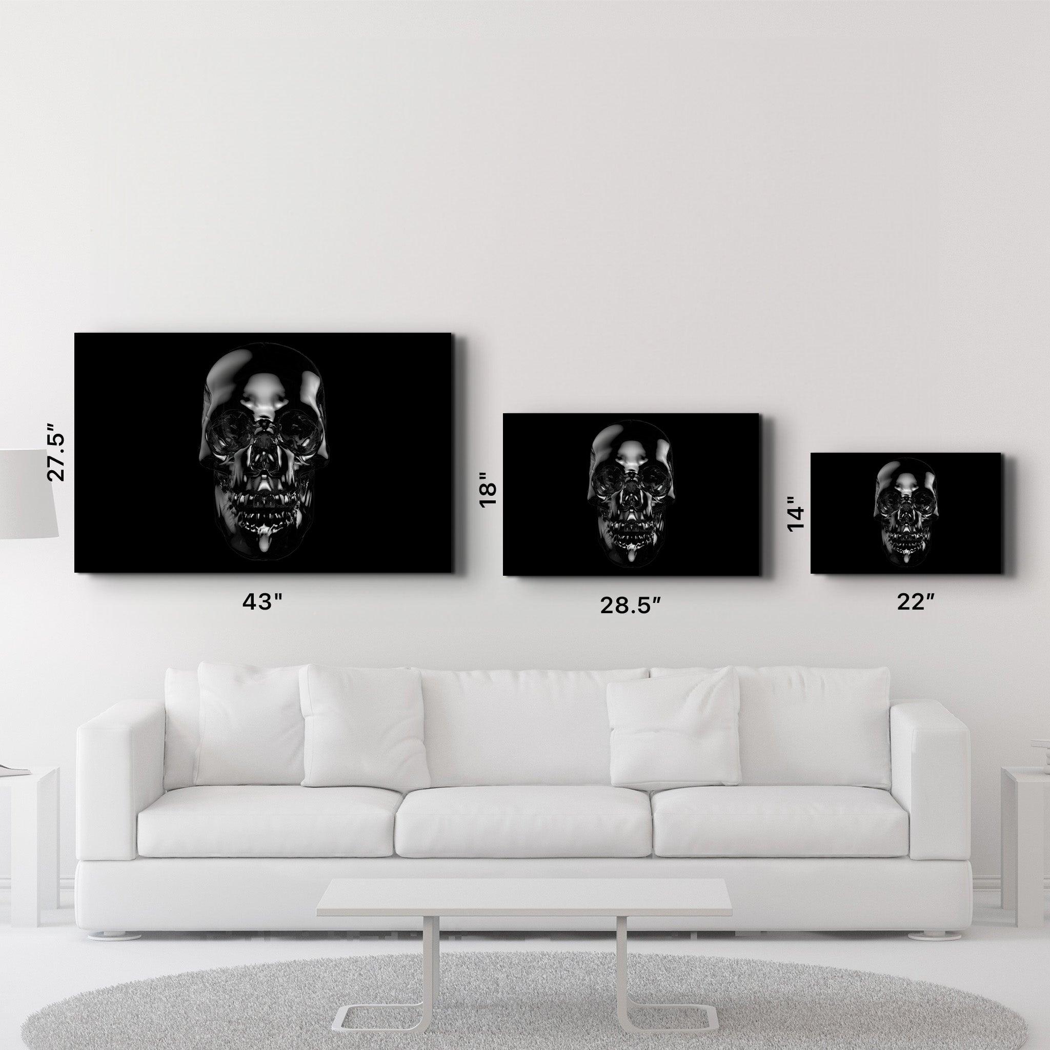 The Black Skull | Glass Wall Art - ArtDesigna Glass Printing Wall Art