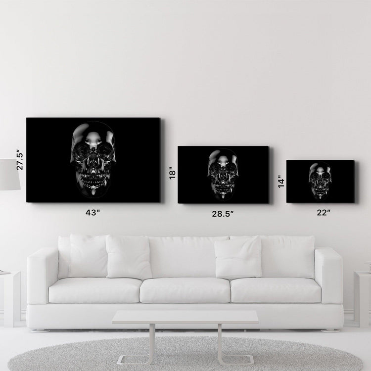 ・"The Black Skull"・Glass Wall Art - ArtDesigna Glass Printing Wall Art