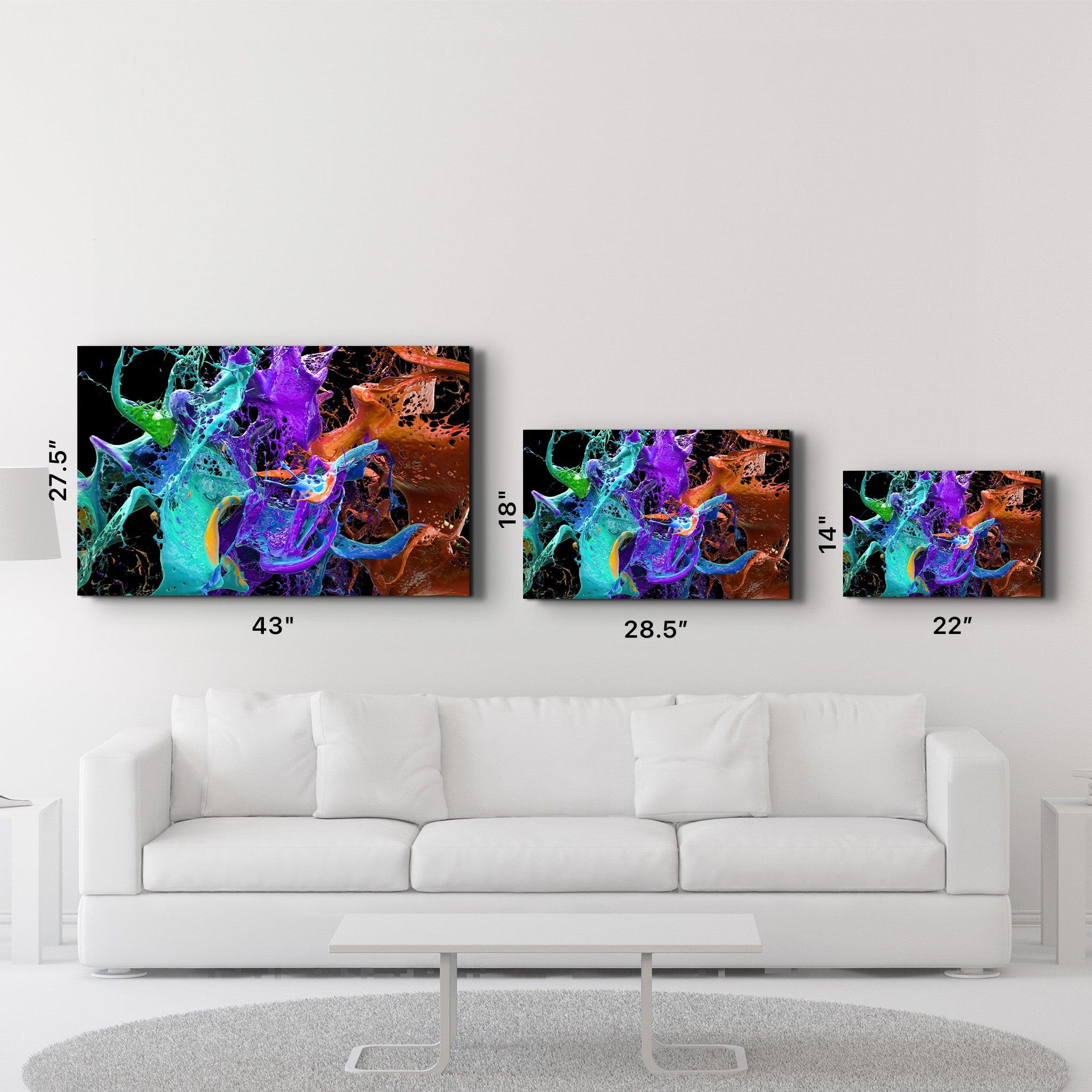 Dance Of Paints | Glass Wall Art - Artdesigna