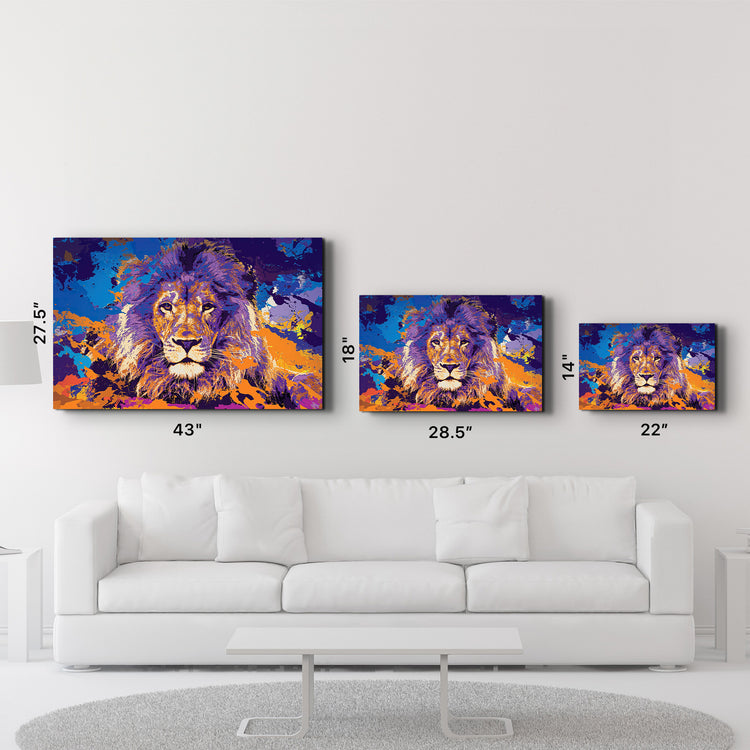 ・"The Lion In Colors"・Glass Wall Art - ArtDesigna Glass Printing Wall Art