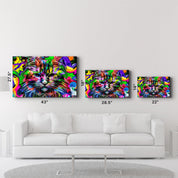 Colorful Cat | Glass Wall Art - ArtDesigna Glass Printing Wall Art