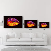 Neon Lip | Glass Wall Art - ArtDesigna Glass Printing Wall Art