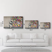 BANKSY - Pull Back the Curtain | GLASS WALL ART - ArtDesigna Glass Printing Wall Art