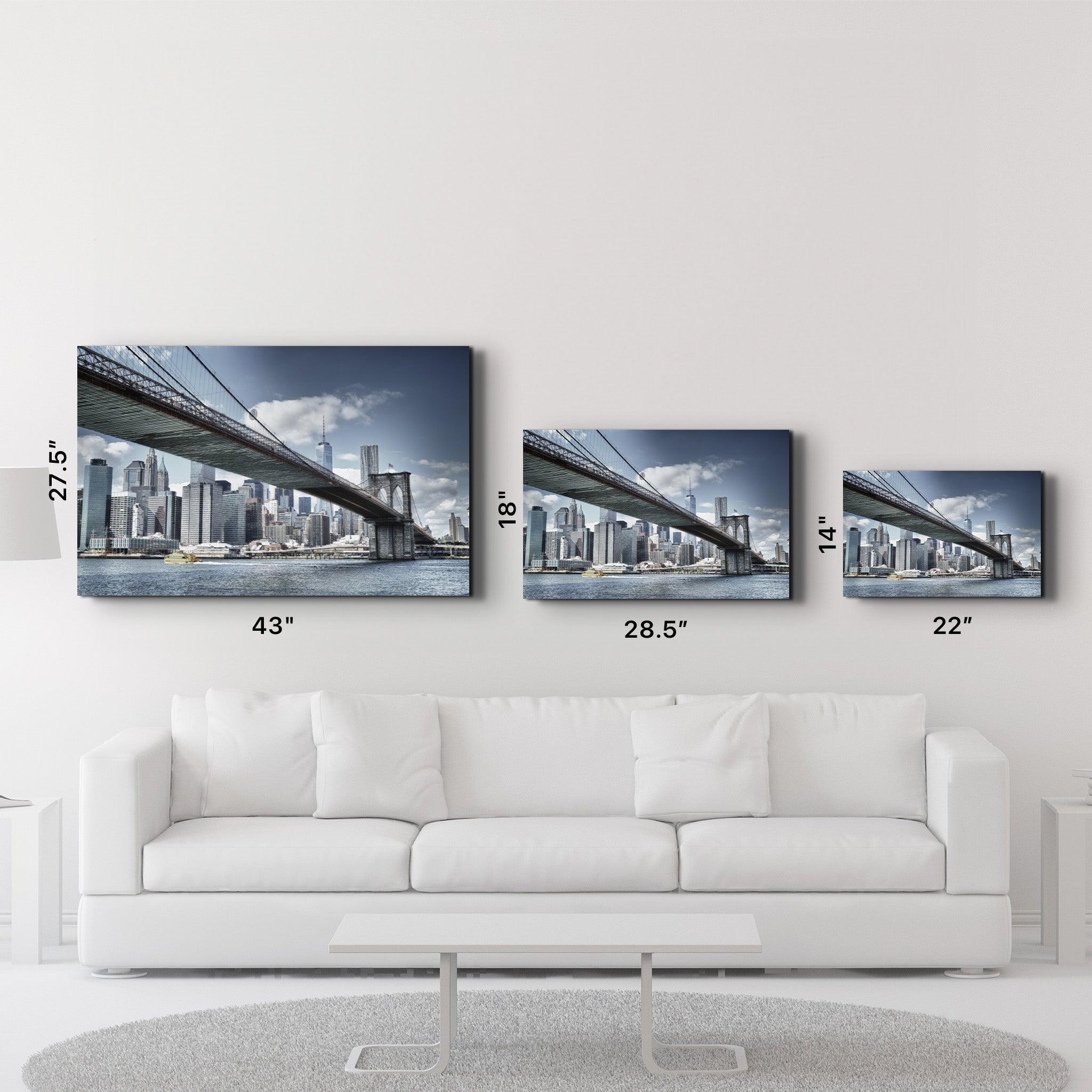 Brooklyn Bridge | Glass Wall Art - Artdesigna