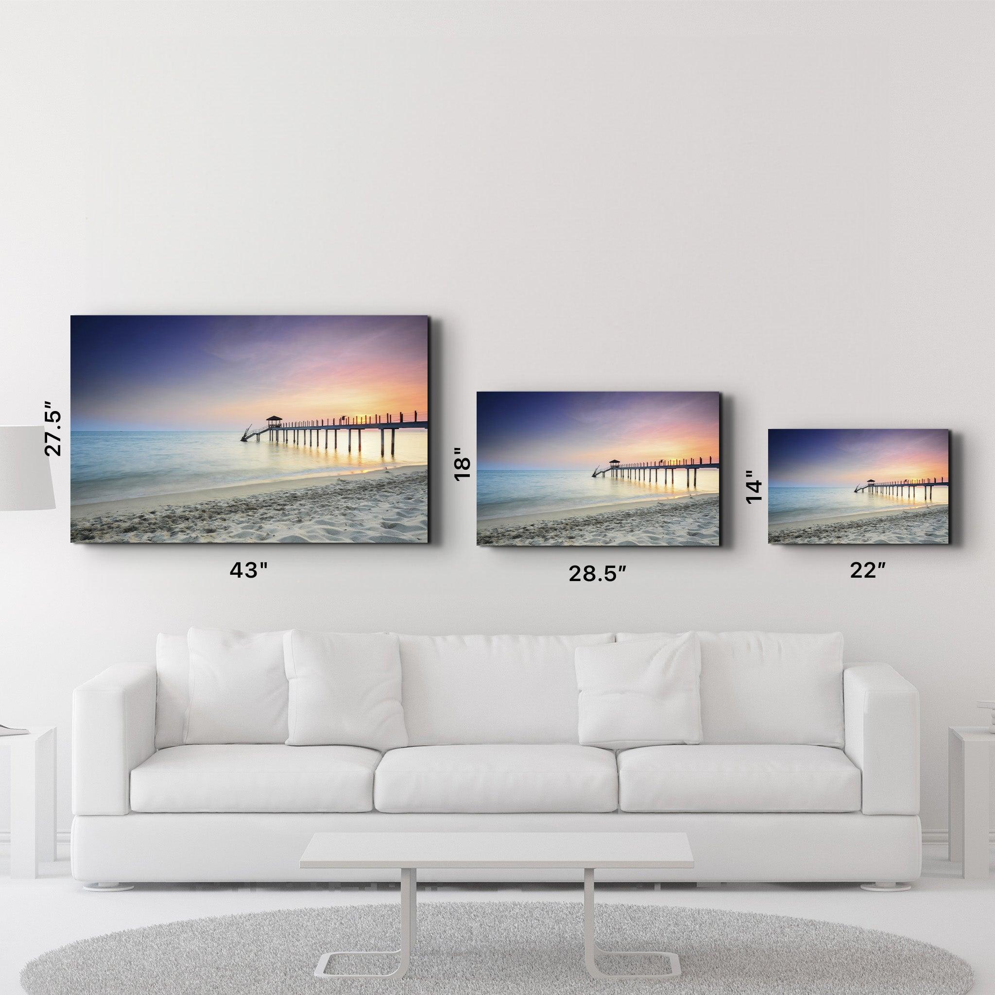 Pier 8 | Glass Wall Art - Artdesigna