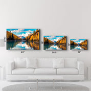 The Reflection in the Calm River | Glass Wall Art - Artdesigna