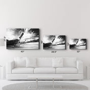 Boats on the Beach | Glass Wall Art - Artdesigna