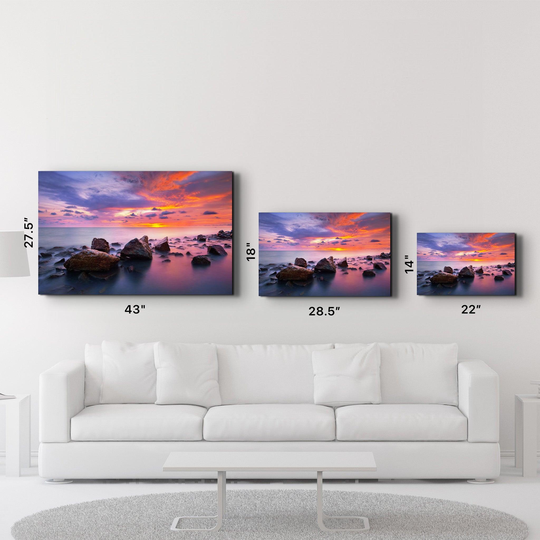 Sunset at Sea | Glass Wall Art - ArtDesigna Glass Printing Wall Art