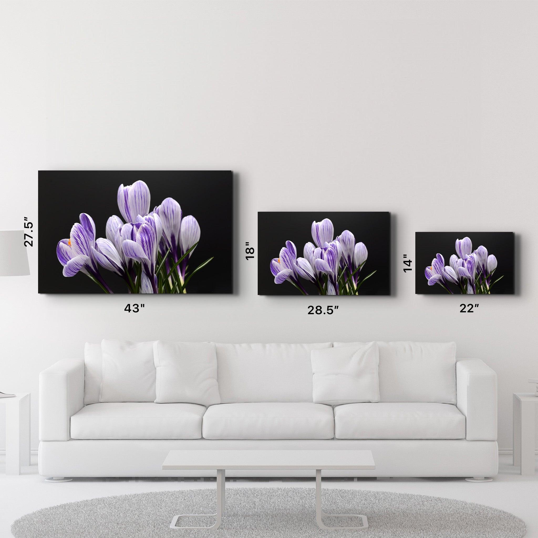 Purple Flowers | Glass Wall Art - ArtDesigna Glass Printing Wall Art