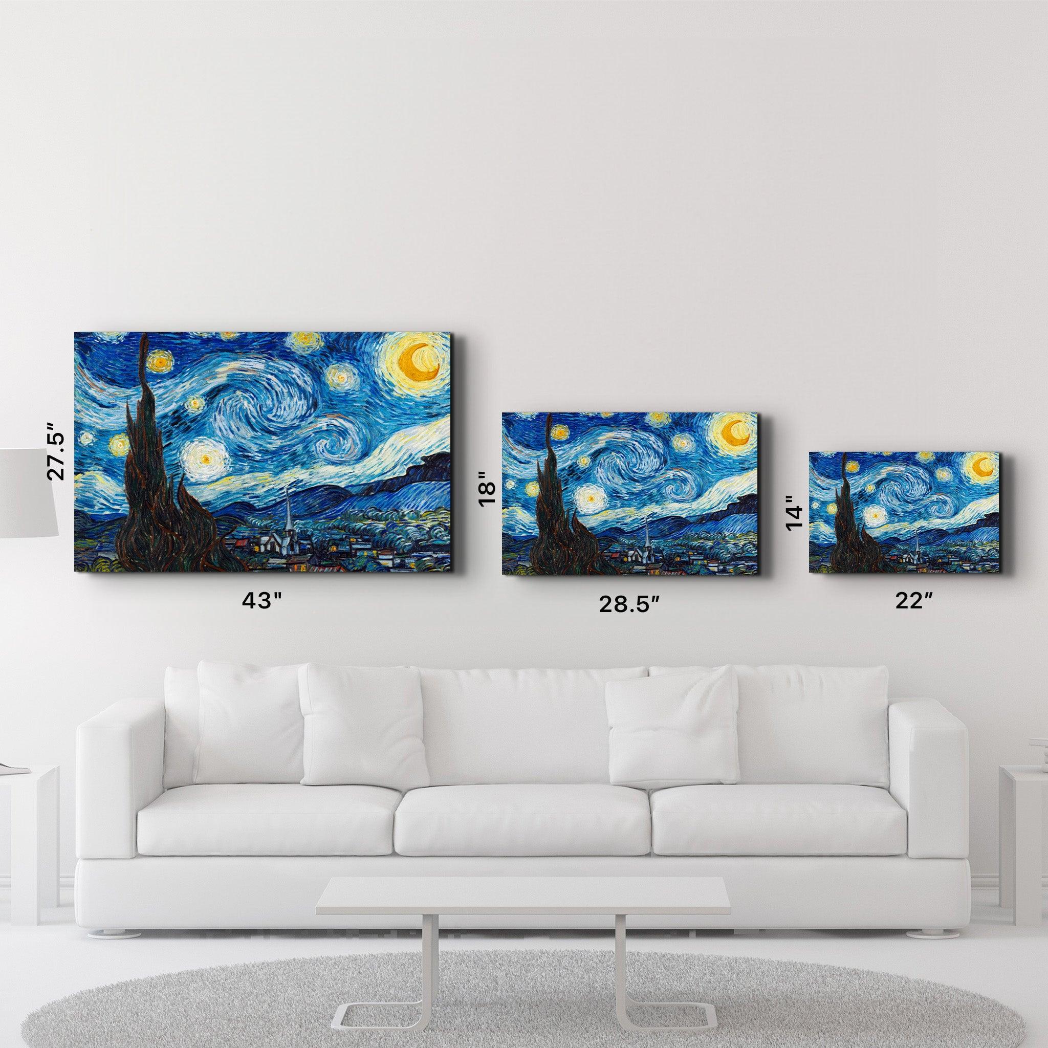 Van Gogh The Starry Night | Glass Wall Art - Artdesigna