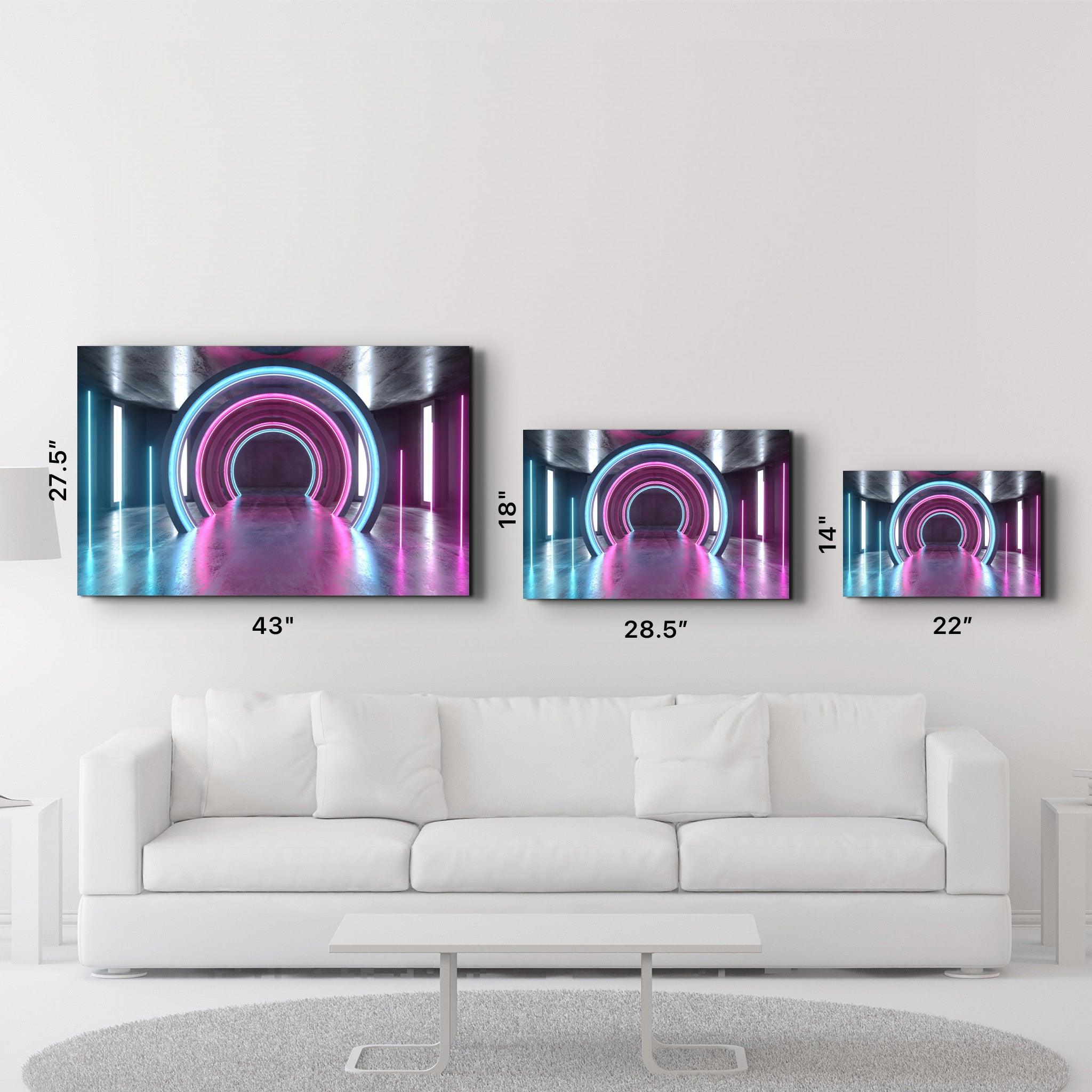 Neon Ring | Glass Wall Art - Artdesigna