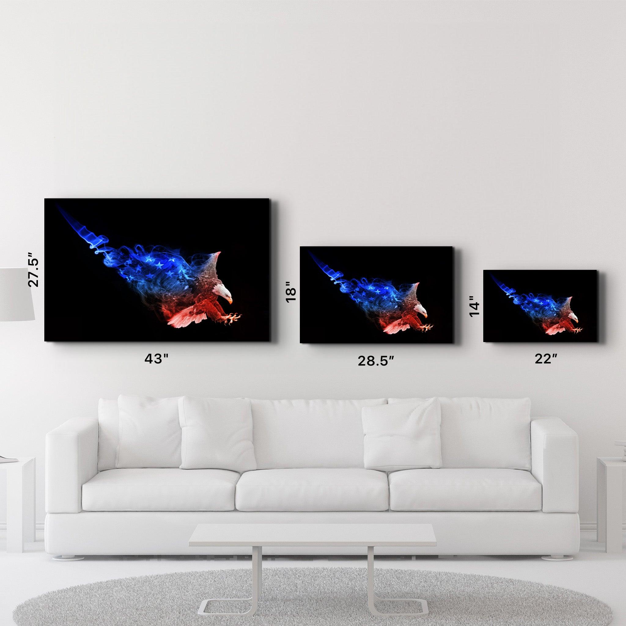 Eagle of US | Glass Wall Art - Artdesigna