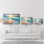 Ocean and Sunset | Glass Wall Art - Artdesigna