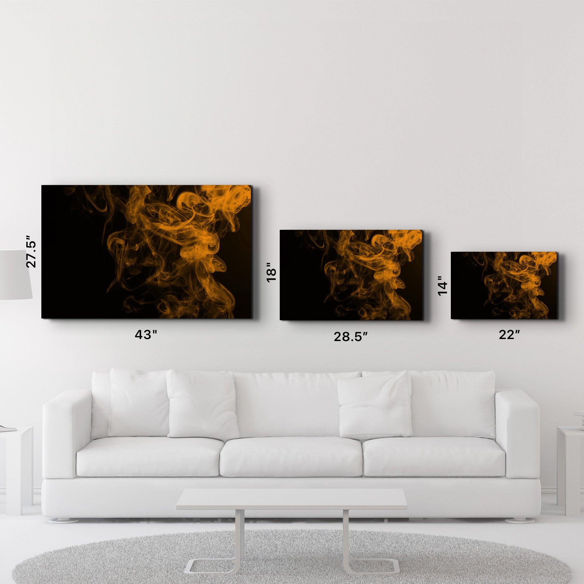 Orange Smoke | Glass Wall Art - ArtDesigna Glass Printing Wall Art