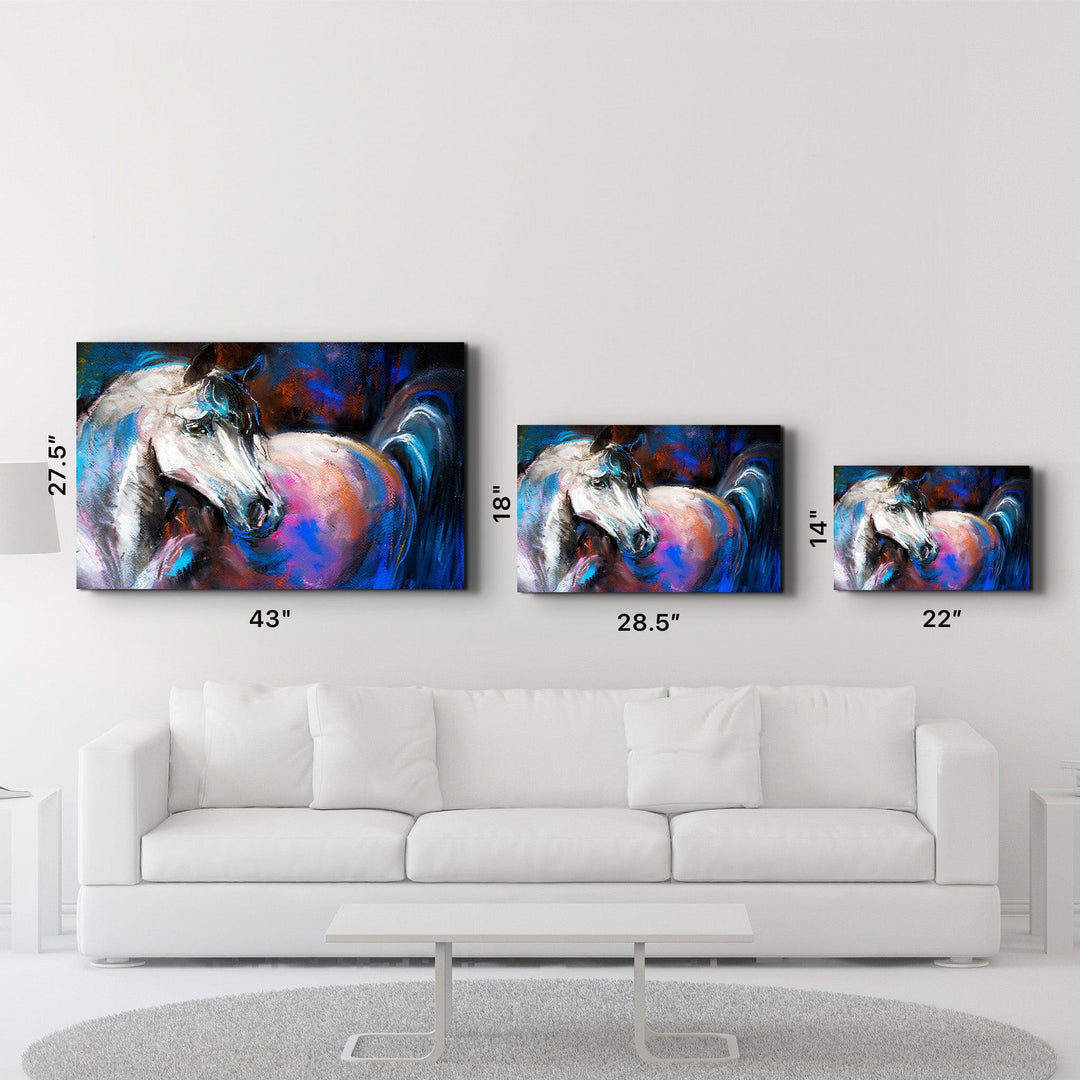 ・"Abstract Horse"・Glass Wall Art - ArtDesigna Glass Printing Wall Art