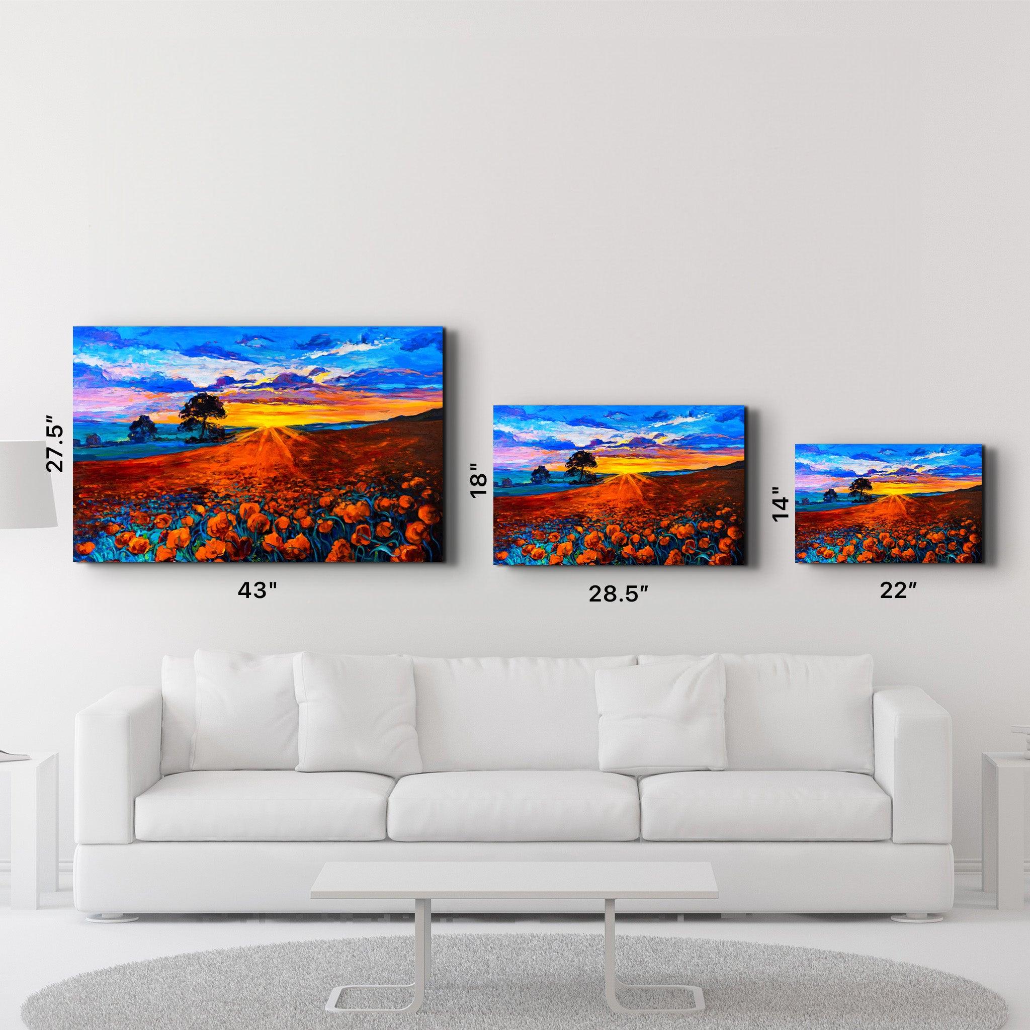 Oil Sunset | Glass Wall Art - ArtDesigna Glass Printing Wall Art