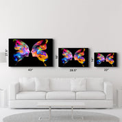 Colored Face Off | Glass Wall Art - Artdesigna